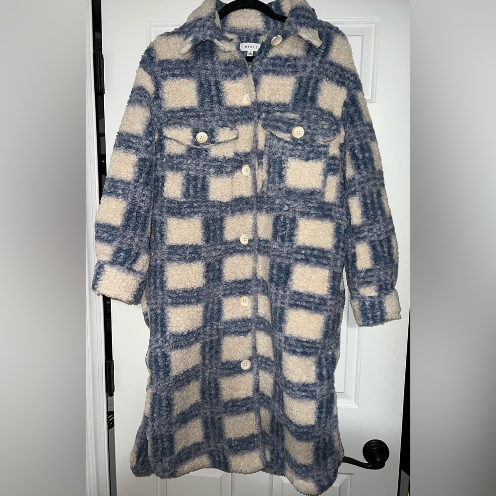 Plaid Sherpa Jacket - like new!